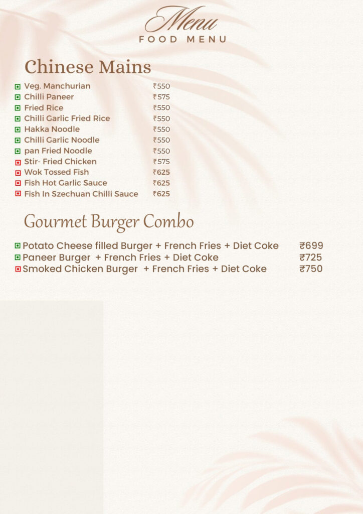 Vallhalla Chinese Menu