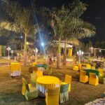 Anniversary celebration dinner with table decor and candles