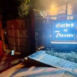 Poolside dinner with lights and music at Garden of 7 Senses